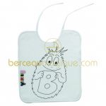 Bavoir 1er �ge Barbouille blanc - Babycalin