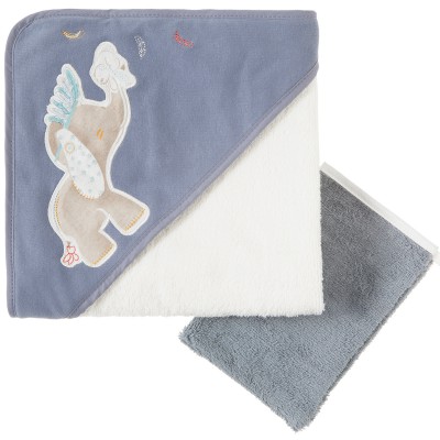 Set de bain serviette et gant bao et wapi (75 x 75 cm)