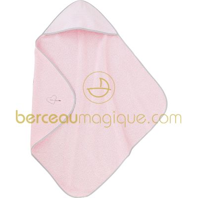 Cape de bain personnalisable Aquarelle rose par Sucre d'orge