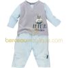 Ensemble T-shirt et pantalon ''Le plus doudou'' Aquarelle bleue (1 mois au 12 mois)
