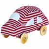Voiture pouet pouet � roulettes rayures (13 cm)