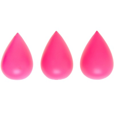 Lot de 3 patères goutte rose fluo