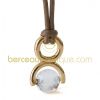 Pendentif Rolling Stone Cristal de roche (Or jaune)