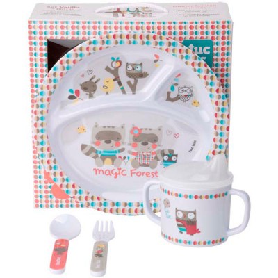 Coffret repas coloré magic forest (3 pièces)