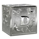 Tirelire Cube (m�tal argent�) - Orf�vrerie de Cr�vigny 