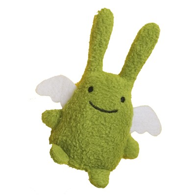 Petit doudou hochet Ange lapin Vert (12cm) par Trousselier