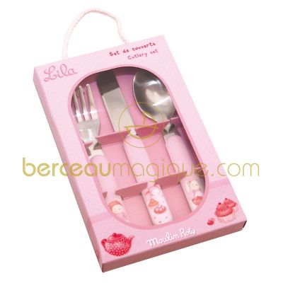 Set de 3 couverts Lila par Moulin Roty