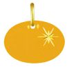 M�daille ovale �toile (or jaune)