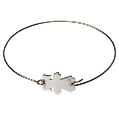 Bracelet Fil d'amour motif au choix (Moyen mod�le) (Or blanc) par Loupidou
