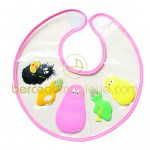 Bavoir naissance avec figurines Barbapapa rose - Babycalin