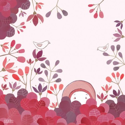 Tableau où es-tu rose? by elodie pasagrimaud (30 x 30 cm)