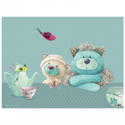 Tableau chacha et minoucha les pachats (30 x 40 cm)