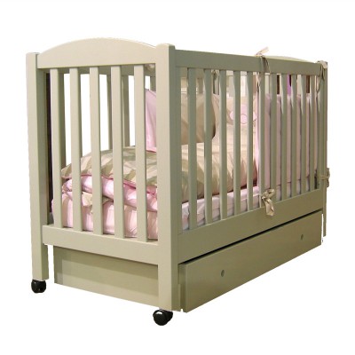 Lit b�b� � barreaux Tilleul simple (sur roulettes avec tiroir) (15 coloris)   par  Mathy by bols