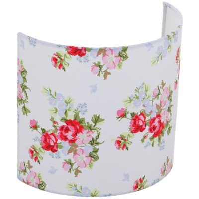 Applique murale blanche floral rose (20 x 24 cm)
