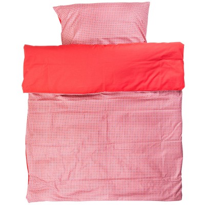 Housse de couette + taie pour berceau philo red (80 x 80 cm)