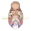 Trio de hochets poup�es russes fleuries (20 cm) 
