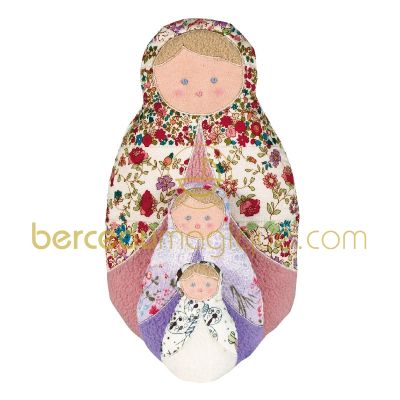 Trio de hochets poup�es russes fleuries (20 cm)  par Trousselier