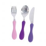 Lot de 3 couverts lilas pour enfant - Sebra