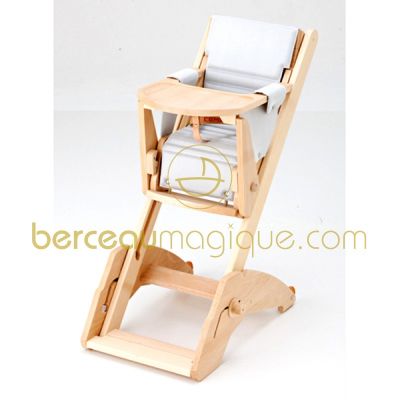 Chaise haute twenty one  naturel 4 positions par Combelle