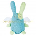 Doudou Ange lapin polaire turquoise / vert (24 cm) - Trousselier