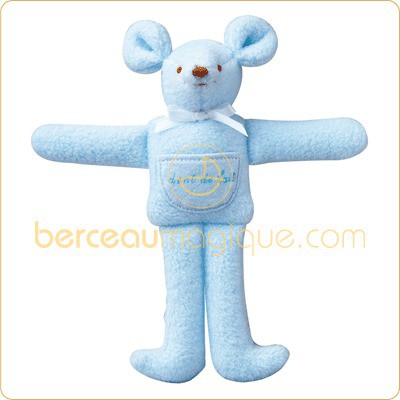 Souris ''dent de lait'' ciel (22 cm) par Trousselier