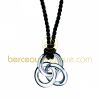 Pendentif 3 anneaux Entrelacs (Grand mod�le) (Argent massif)