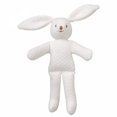 Lapin hochet blanc (matelass�) (20 cm) par Trousselier