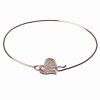 Bracelet Fil d'amour motif au choix (3 tailles) (Or blanc)