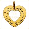 M�daille d'amour coeur amour ajour� (or jaune)