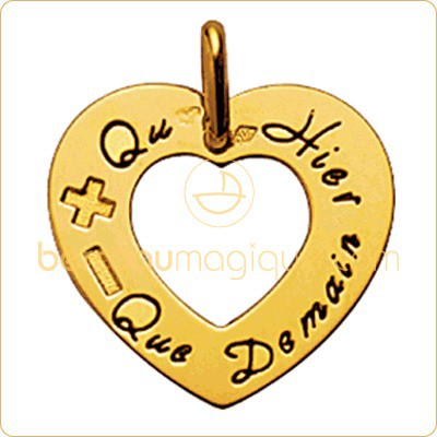 M�daille d'amour coeur amour ajour� (or jaune) par A.Augis