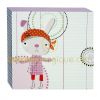 Cadre mural la lapine Scrapbook rose (20 x 20 cm)