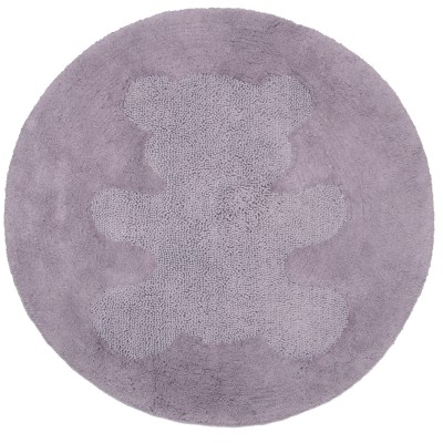 Tapis lavable rond sweet teddy parme (100 cm)