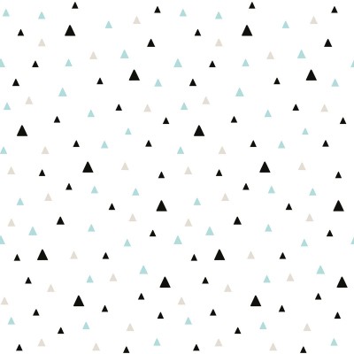 Papier peint petits triangles noirs et mint by claudia soria (2,5 m)