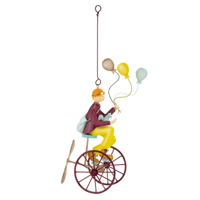 Mobile décoratif triplé ballons roues pourpres