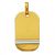 Pendentif Bicolore Plaque 2 barettes grises - Berceau magique bijoux - 132.00&euro;