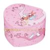 Grande bo�te � bijoux musicale coeur Fille sur arbre rose
