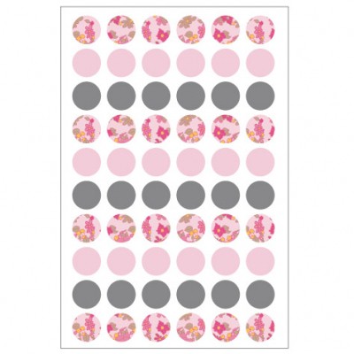 Sticker mini pois gris