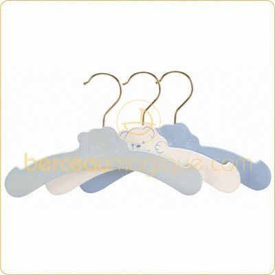 Set de 6 cintres en bois Blue par Kaloo