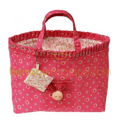 Sac fille fronces fuchsia par Trousselier