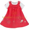 Ensemble T-shirt manches courtes et robe Corail, rouge & co (3 mois au 24 mois)