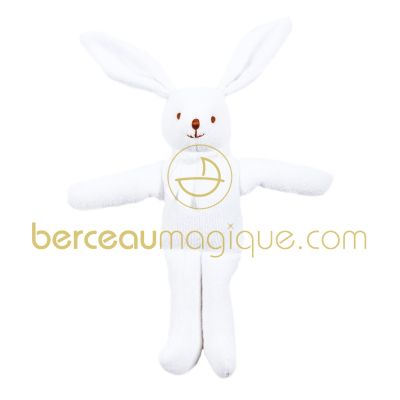 Lapin hochet blanc (20 cm) par Trousselier