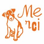 Mini sticker fluo Merci (10 x 10 cm) - Mimi'lou