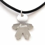 Pendentif petit gar�on (or blanc) - Loupidou