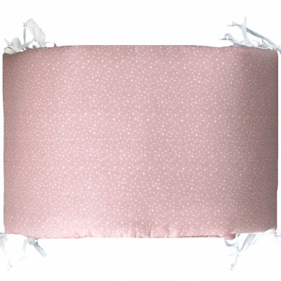 Tour de lit etoiles rose (pour lits 60 x 120 cm et 70 x 140 cm)