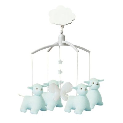 Mobile musical Mouton bleu par Trousselier