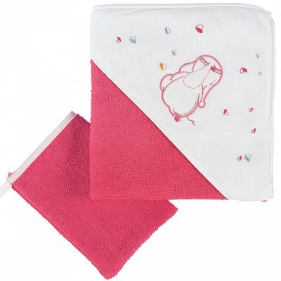 Set de bain cape de bain et gant anna et pili (75 x 75 cm)