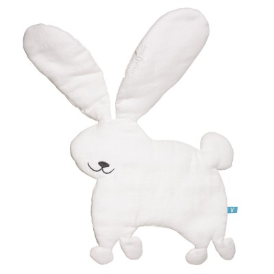 Doudou lapin mousseline de coton �cru Lulu par WALLABOO