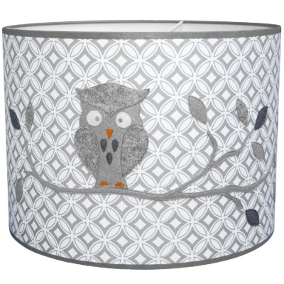 Suspension hibou gris (35 cm de diamètre)