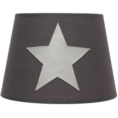 Abat-jour silver star gris anthracite pour lampe (20 x 15 cm)