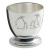 Coquetier Pingouins (m�tal argent�)